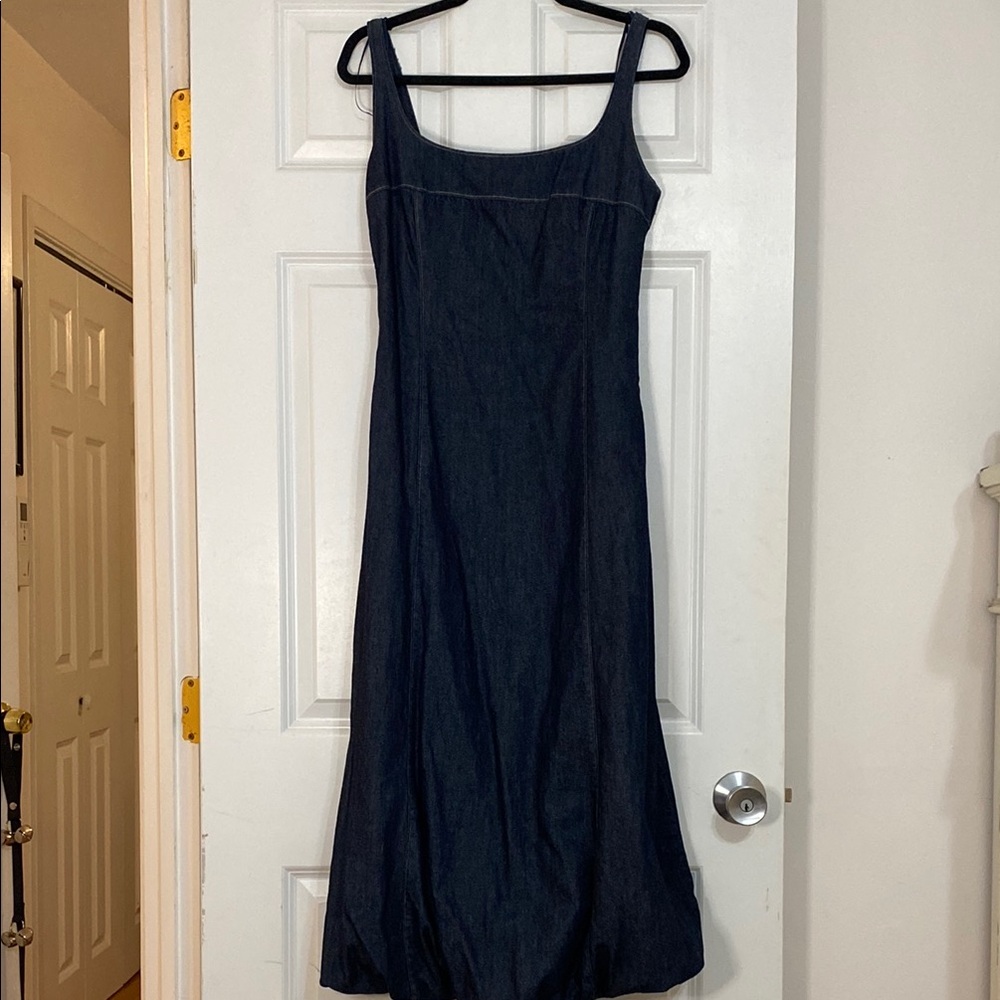 Zara Dark Denim Midi Dress